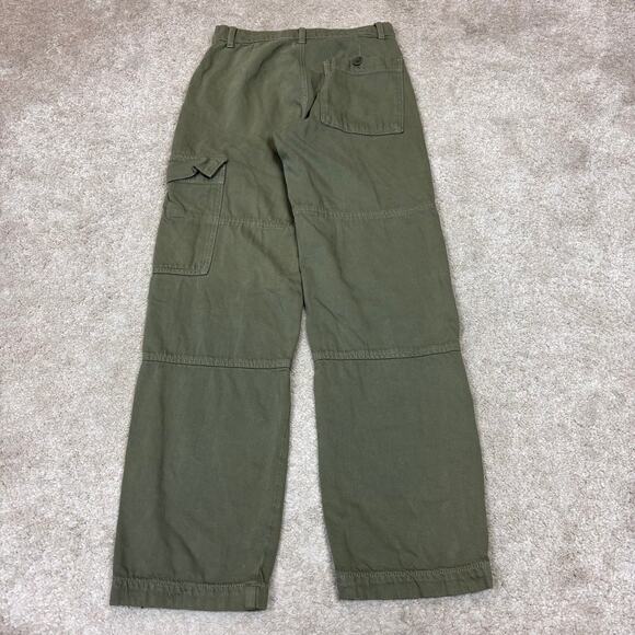 Reformation Bailey High Rise Utility Pants Women's 24 Military Cargo Wide Leg - Picture 3 of 11